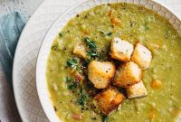 Hearty Split Pea Soup with Ham and Vegetables