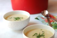Chilled Cauliflower Soup Drizzled with Truffle Oil