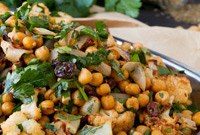 Spicy Roasted Cauliflower Salad with Tangy Dressing