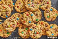 Chewy Monster Cookie Recipe with Peanut Butter, Oats & M&Ms