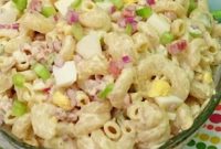 Bacon & Egg Pasta Salad with Creamy Dijon Dressing