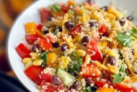 Zesty Quinoa and Black Bean Salad with Cilantro Lime Dressing