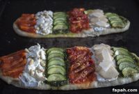 Festive Red, White & Green Naan Pizza Recipe