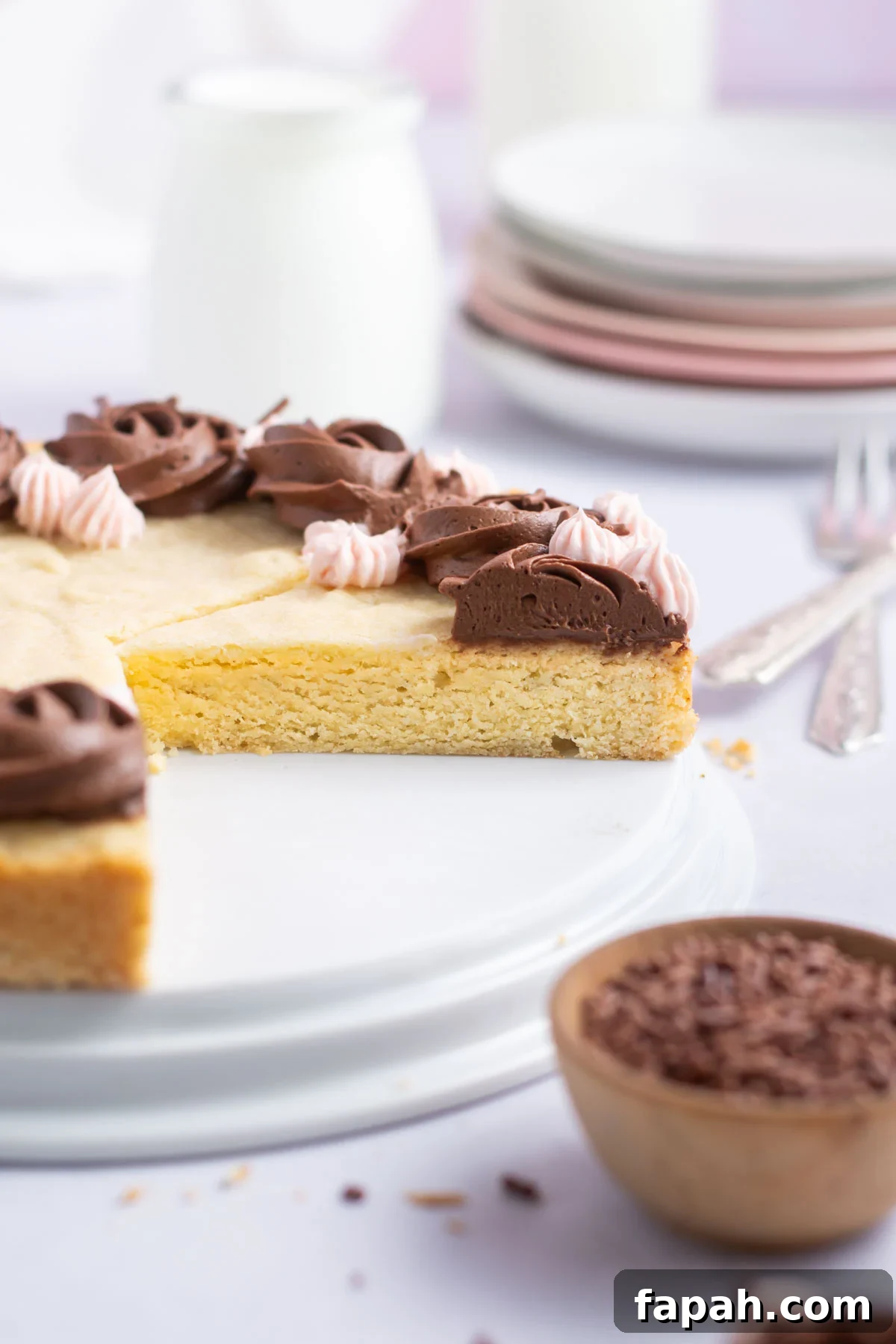 Sugar Cookie Cake Recipe: Soft, Chewy Layer Cake Guide 14 cake on a plate showing the texture of the inside