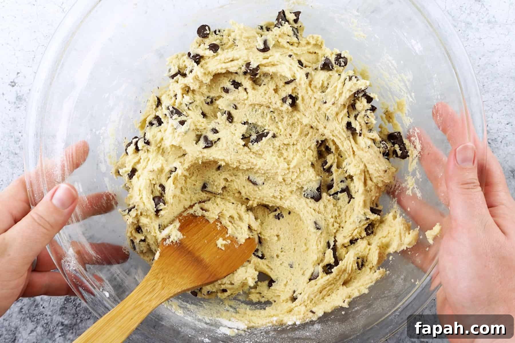 Heart-Shaped Cookies Recipe for Valentine’s Day 6 cookie dough batter in glass bowl.