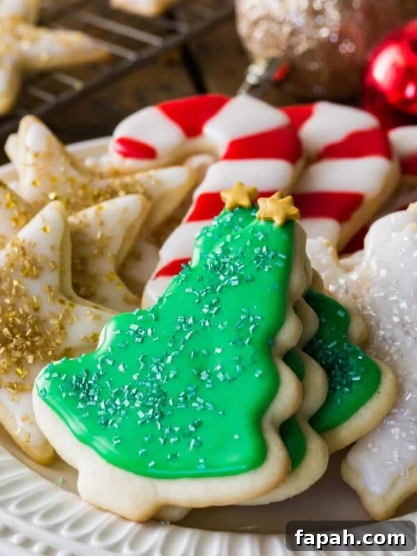 Classic Homemade Gingerbread Recipe for Soft, Spiced Cookies 10 plate of iced and decorated sugar cookies neatly arranged