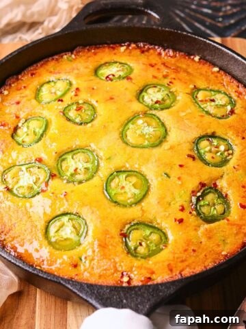 Jalapeño cheddar cornbread with spicy honey butter.