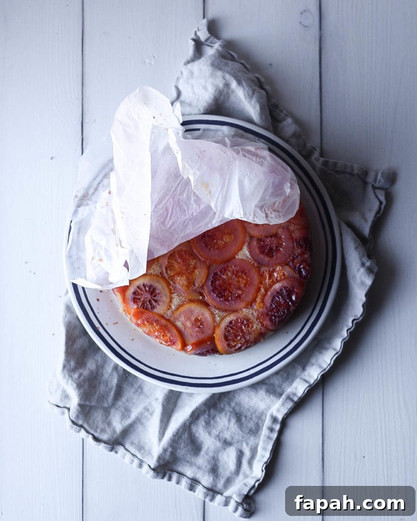 Blood Orange Upside-Down Cake Recipe You’ll Love 3 blood orange upside down cake unmolded