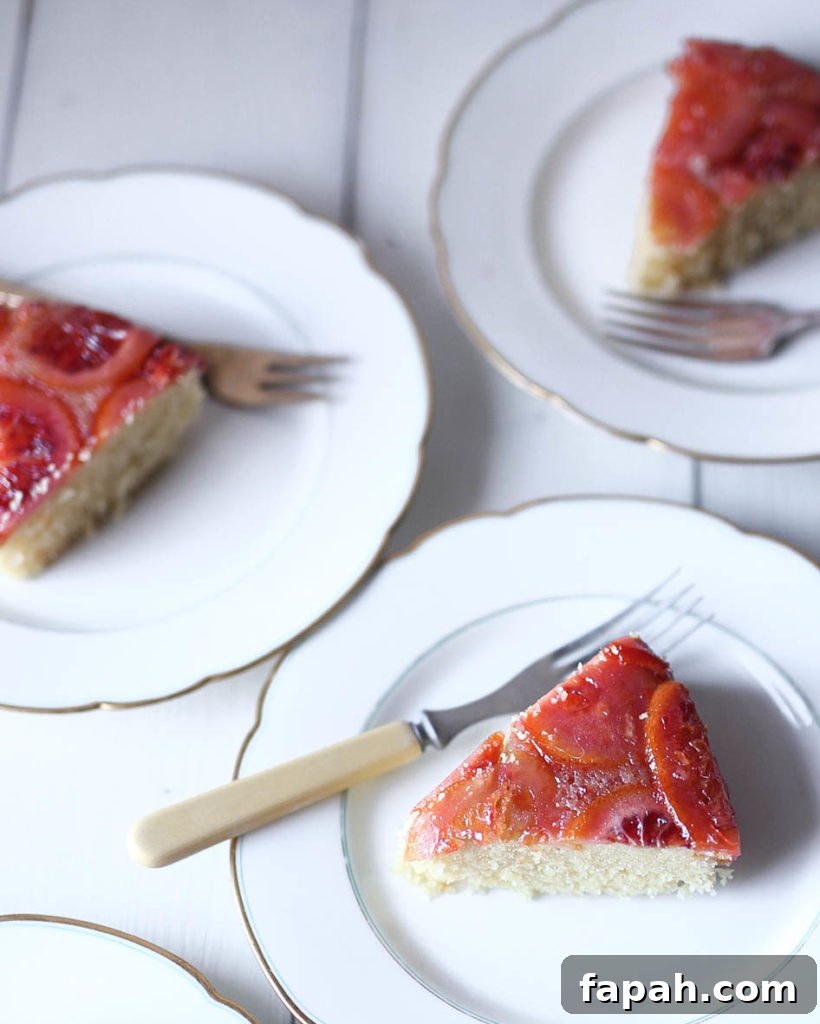 Blood Orange Upside-Down Cake Recipe You’ll Love 8 blood orange upside down cake slices
