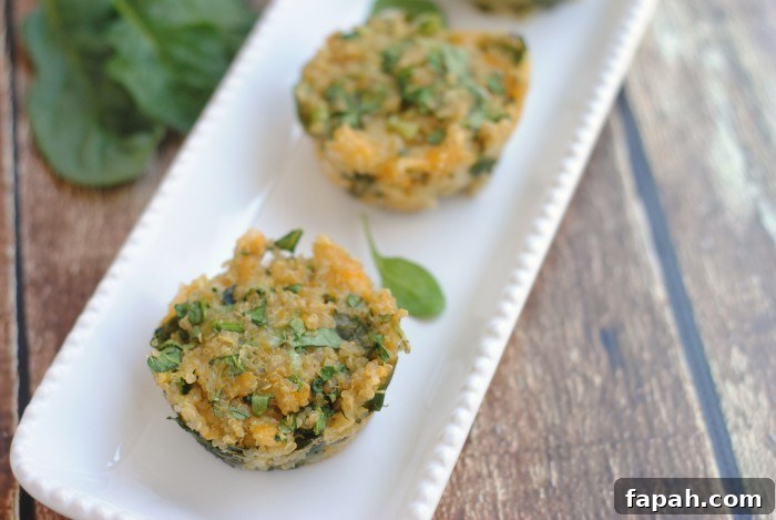 Cheesy Quinoa Spinach Cups Recipe