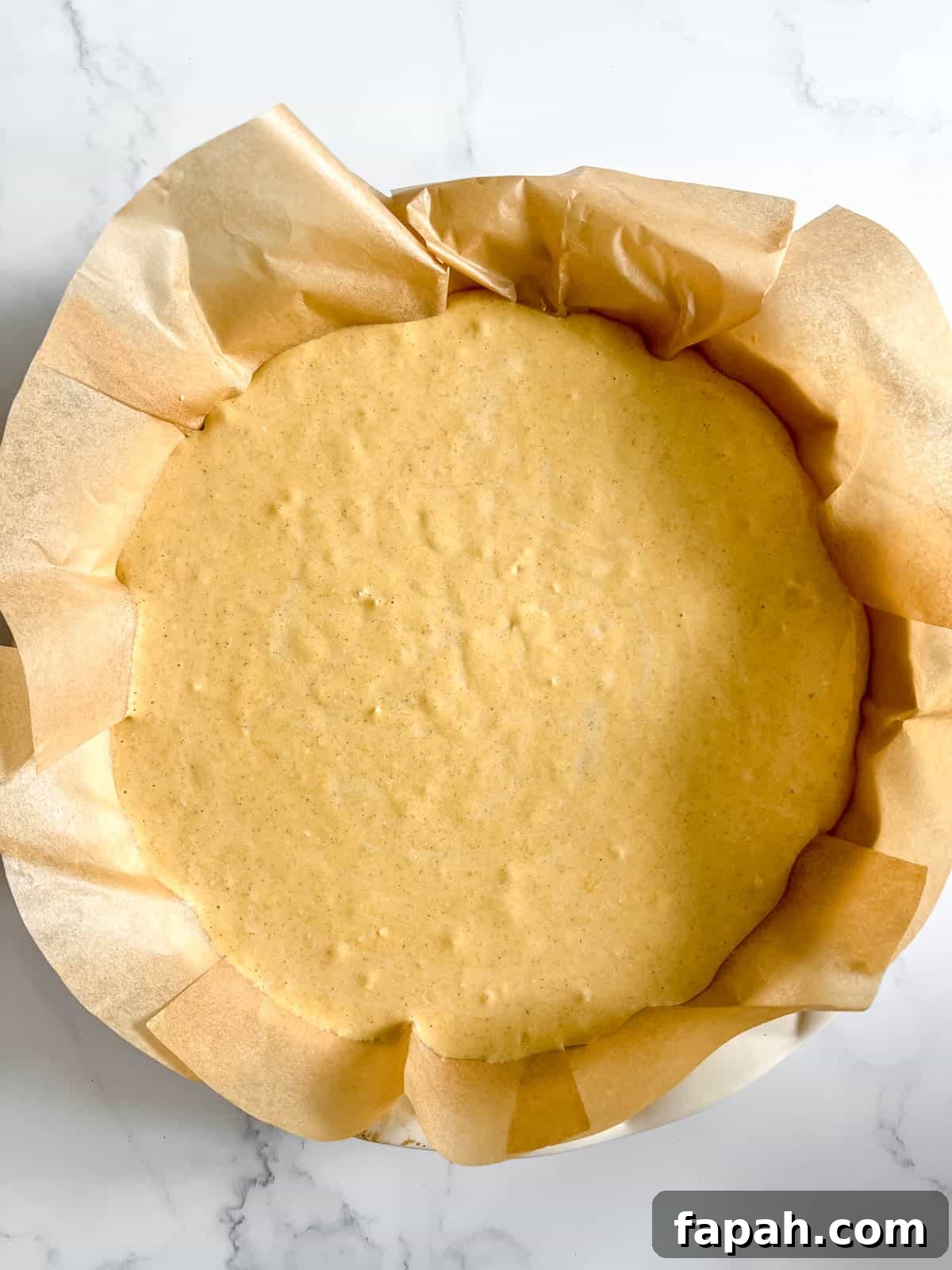 Pumpkin Cheesecake with Gingersnap Graham Cracker Crust Recipe 10 Pumpkin cheesecake pie before baking.