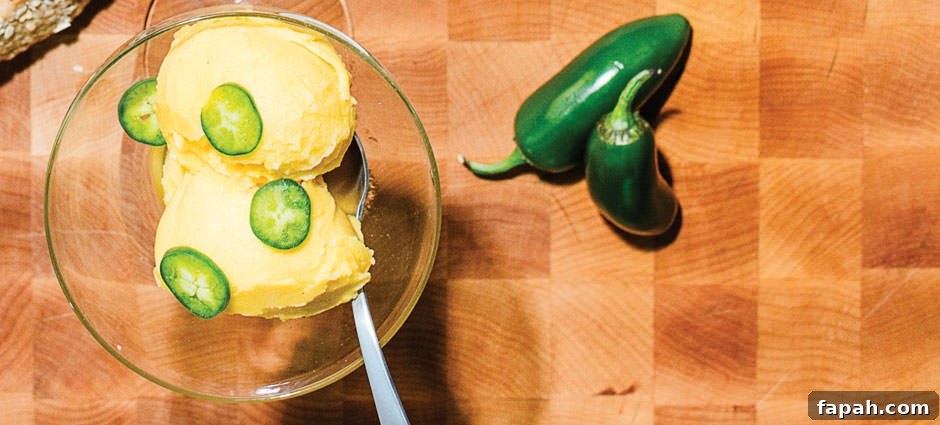 Yellow Bell Pepper, Lemongrass and Ginger Sorbet