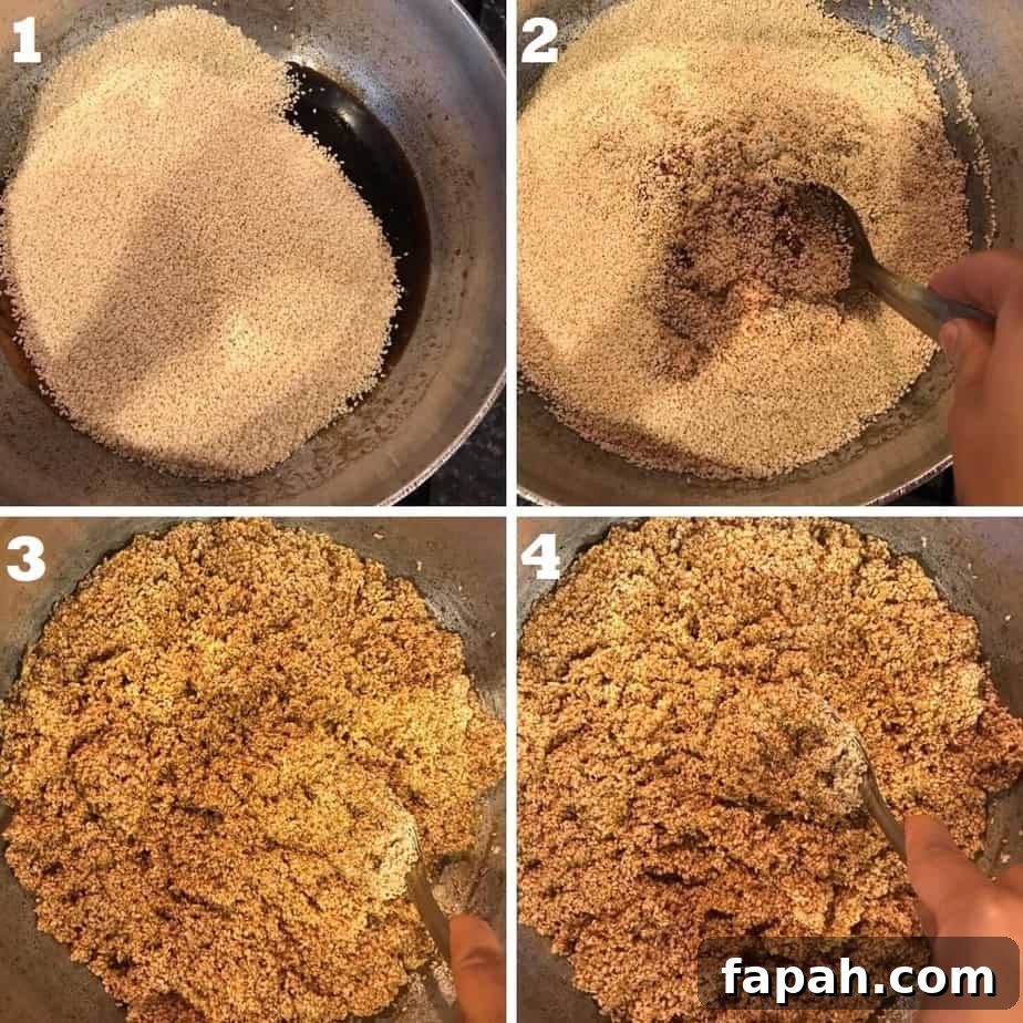 Sesame Ladoo Recipe: Traditional Til Laddu for Festivals 10 making the til ladoo mixture