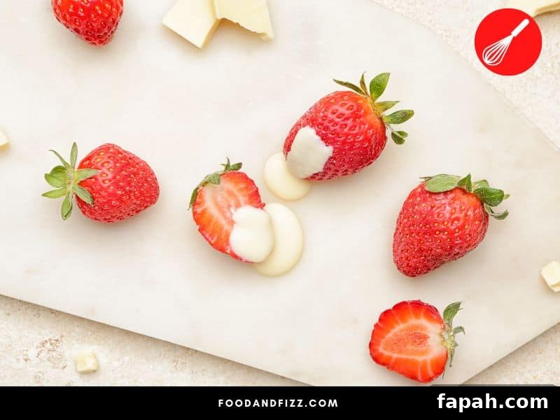 White Nutella goes well with fruits like strawberries.