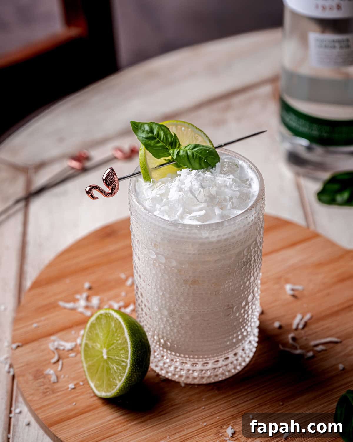 Shimmy Shimmy Coconut Basil Lime gin cocktail