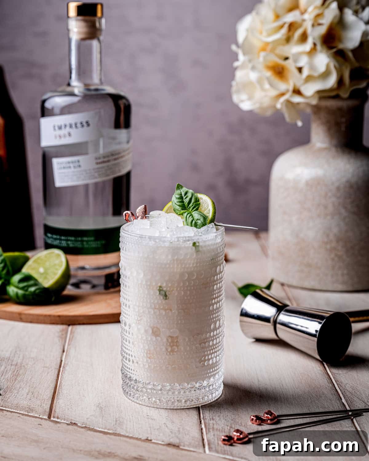 Shimmy Shimmy Coconut Basil Lime gin cocktail