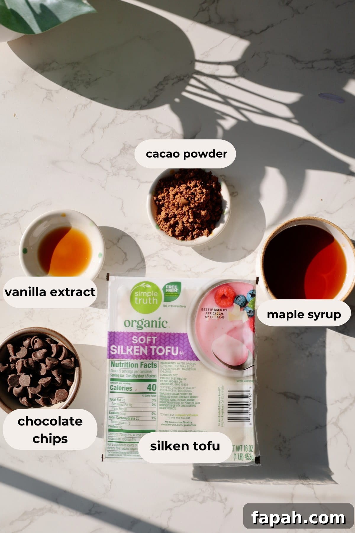 chocolate tofu pudding ingredients
