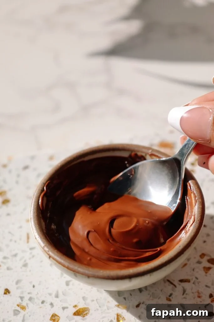chocolate tofu pudding step one - melting the chocolate