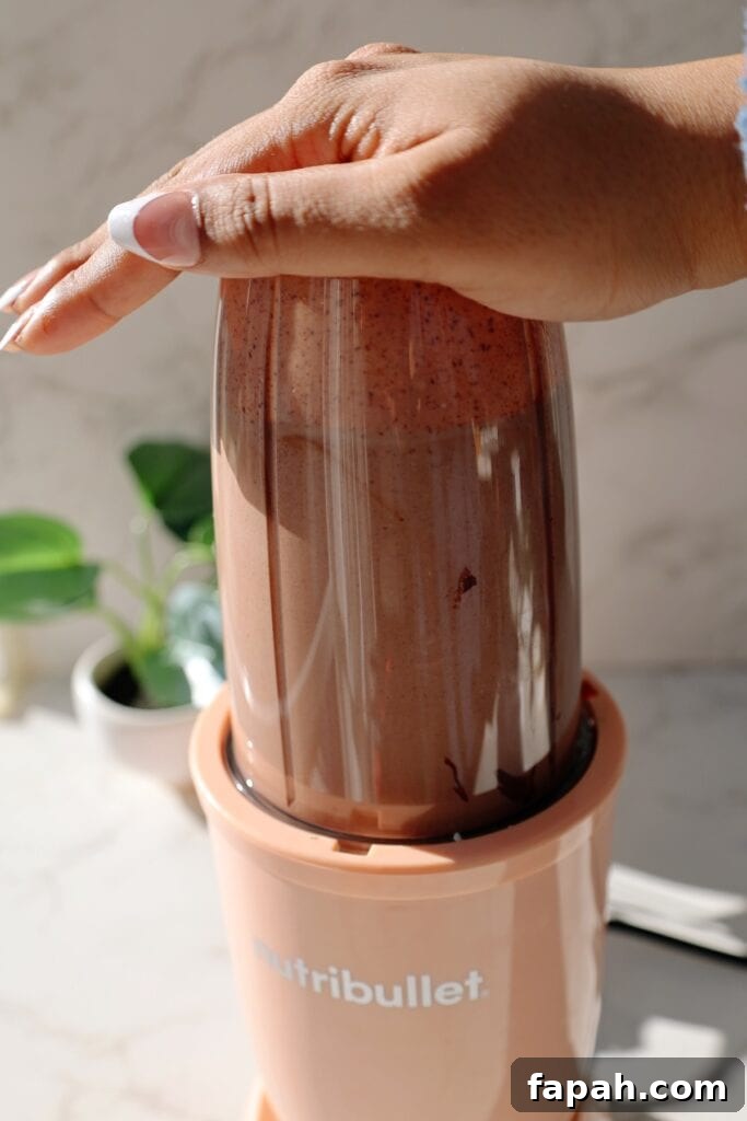 step three - blending everything in the blender