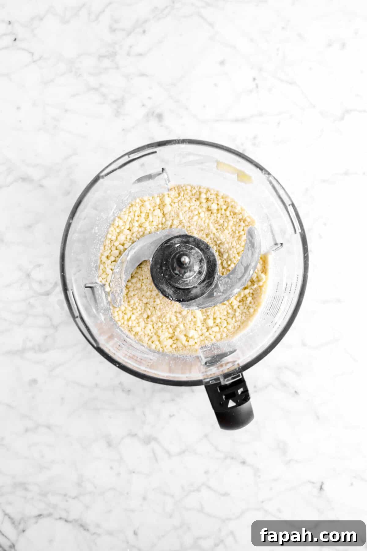 Streusel in food processor bowl