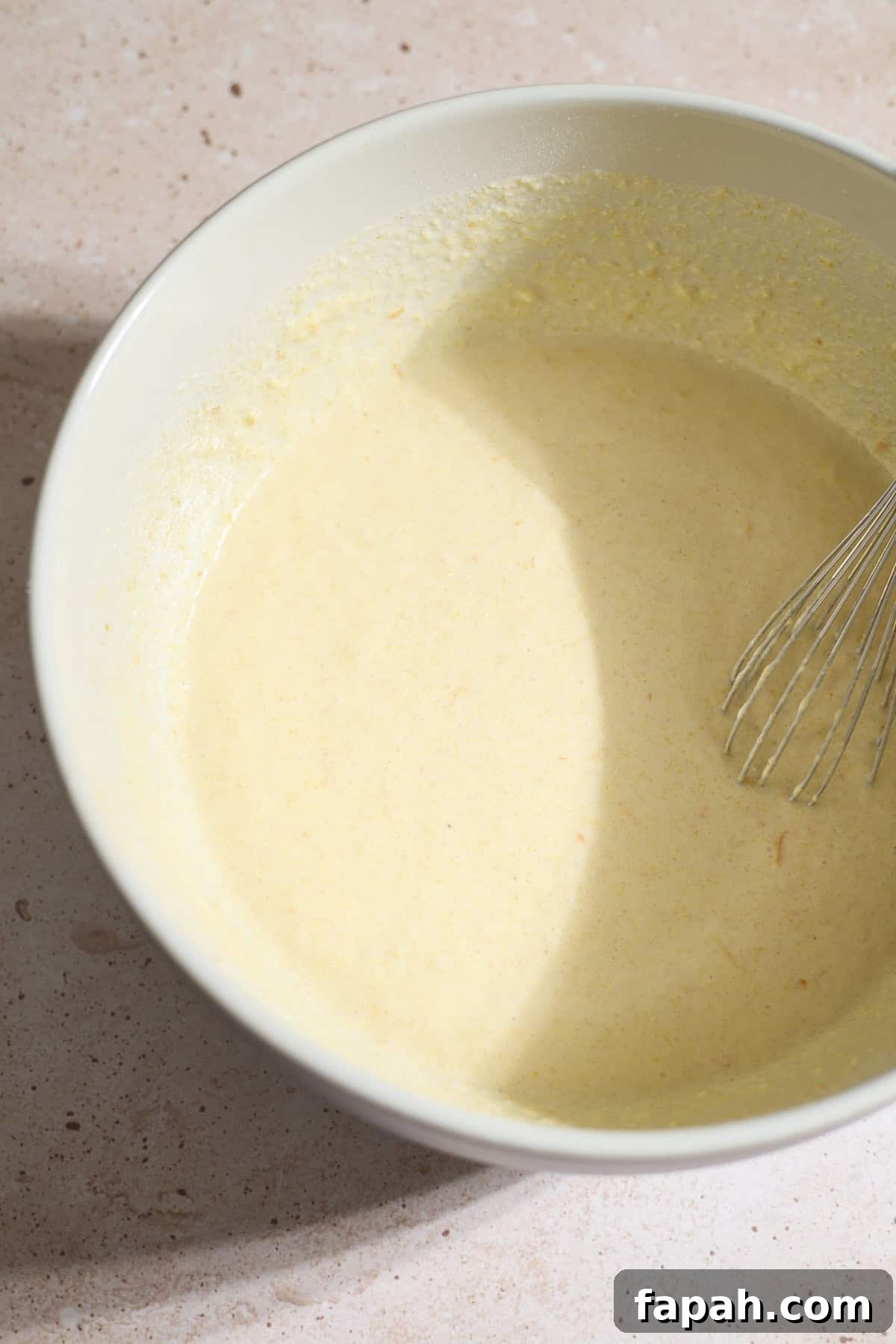 Batter in a large mixing bowl.
