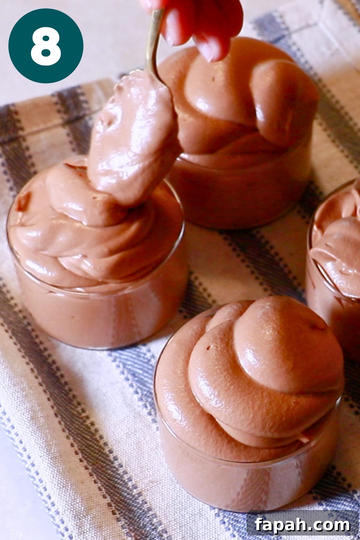 Decadent Chocolate Mousse Recipe for Silky, Airy Dessert 16 pouring chocolate mousse in glass cups