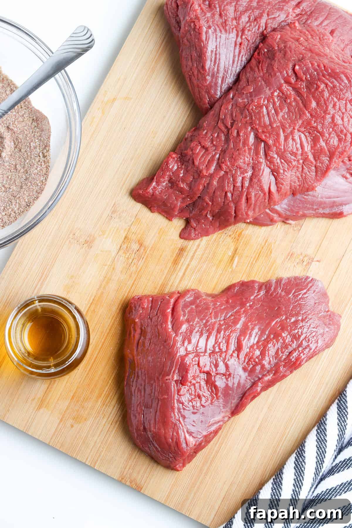 Vension Roast Rubbed in Olive Oil Prior to Seasoning