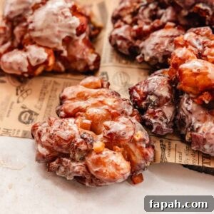 apple fritters with cheddar cheese on parchment paper