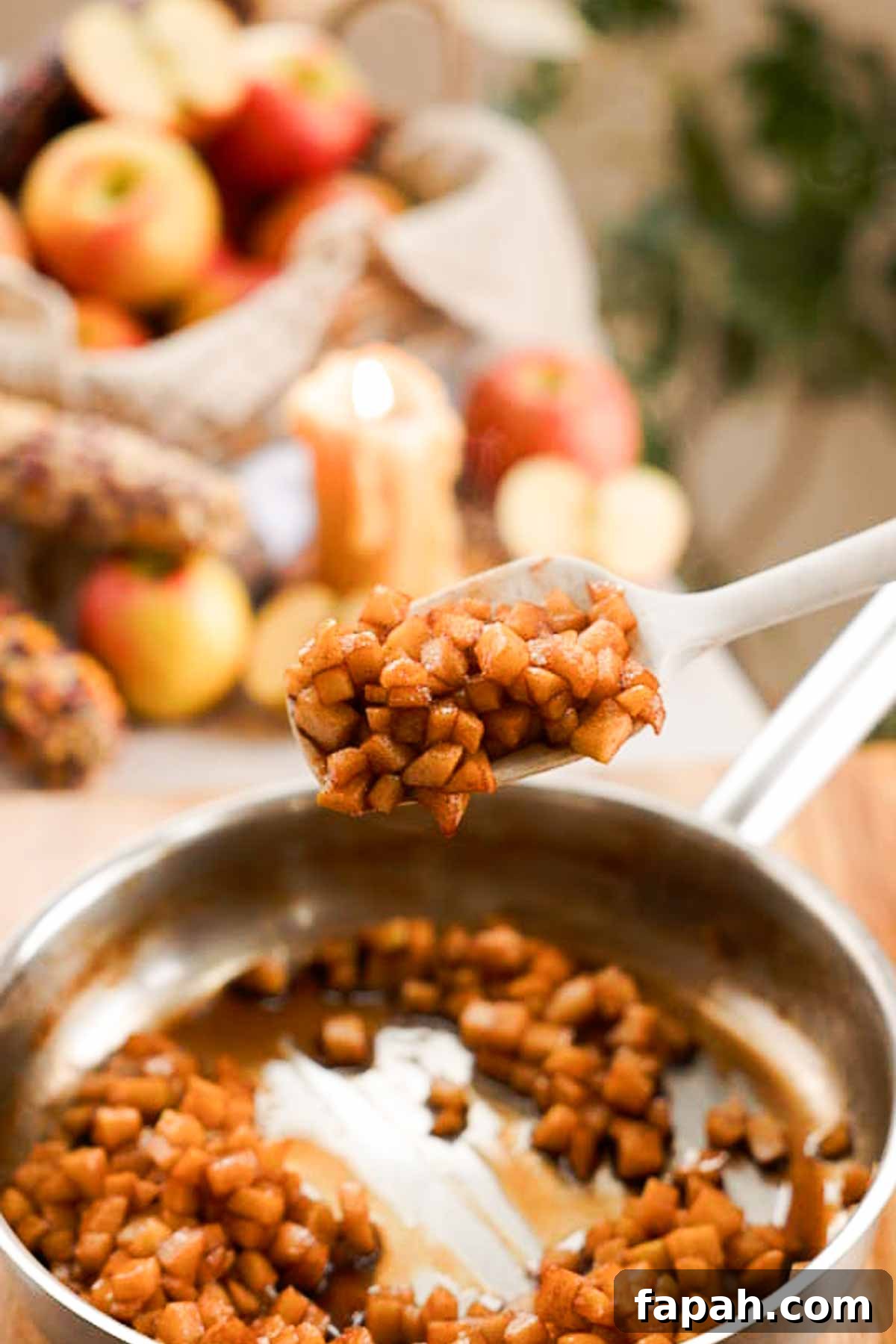 cooked apple fritter filling