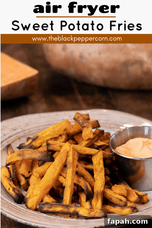Easy instructions for how to make sweet potato french fries in an air fryer. Crispy and tastes just like deep fried but this recipe uses very little oil. Sweet potatoes make the perfect fries.