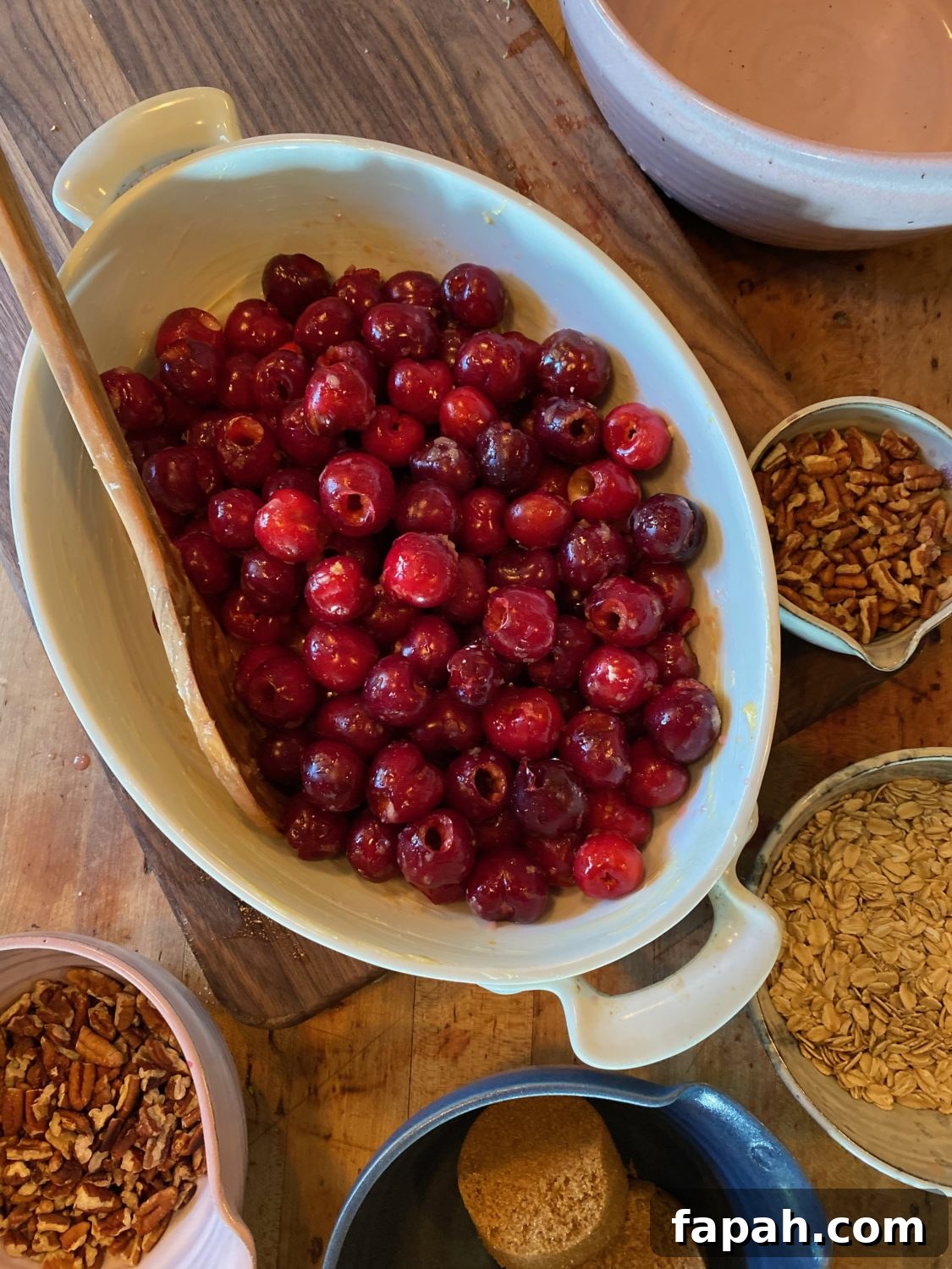 Cherry cobbler slice