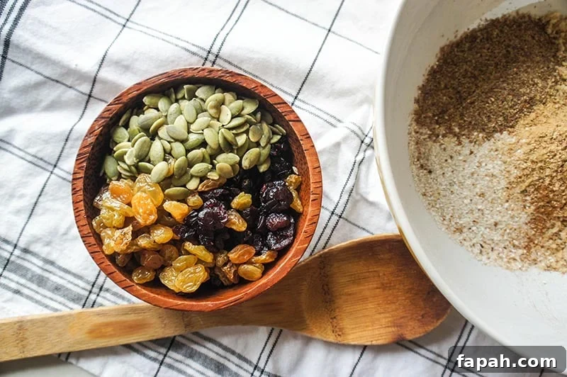 Cranberries and pumpkin seeds