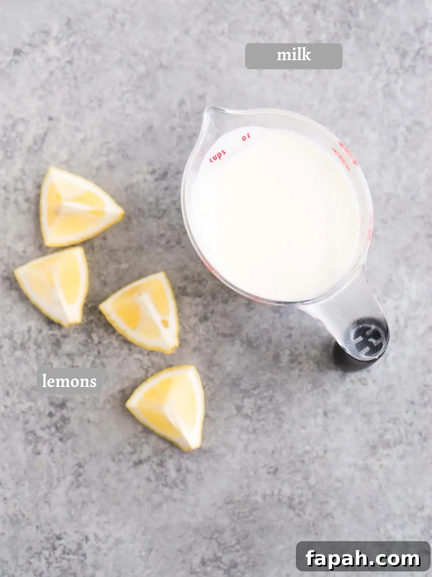 ingredients for homemade buttermilk