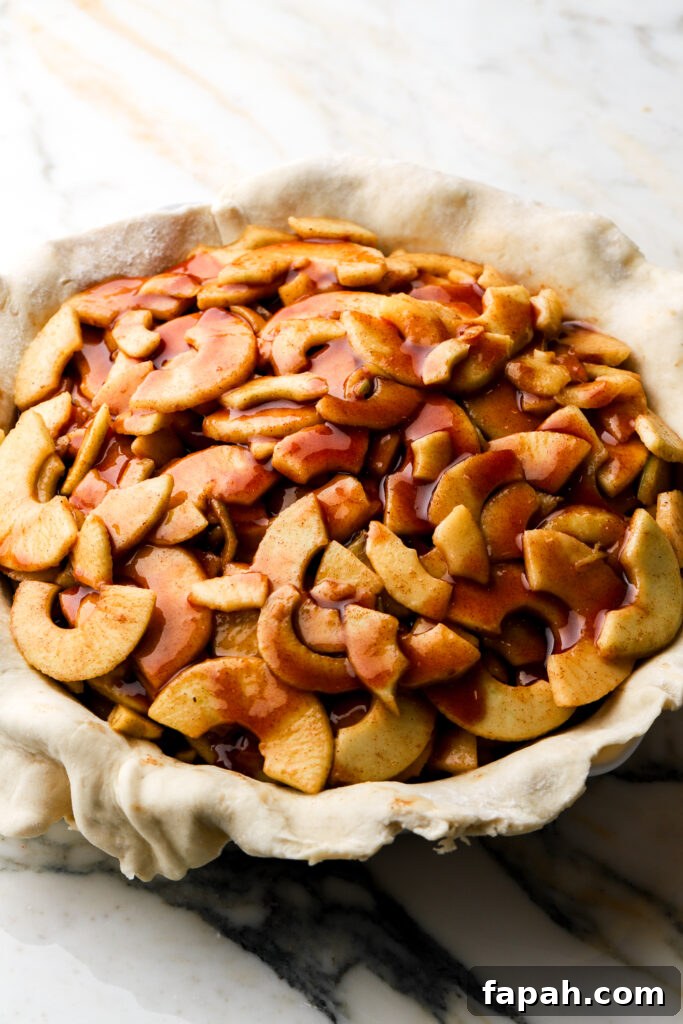 syrup covering the top of the apples