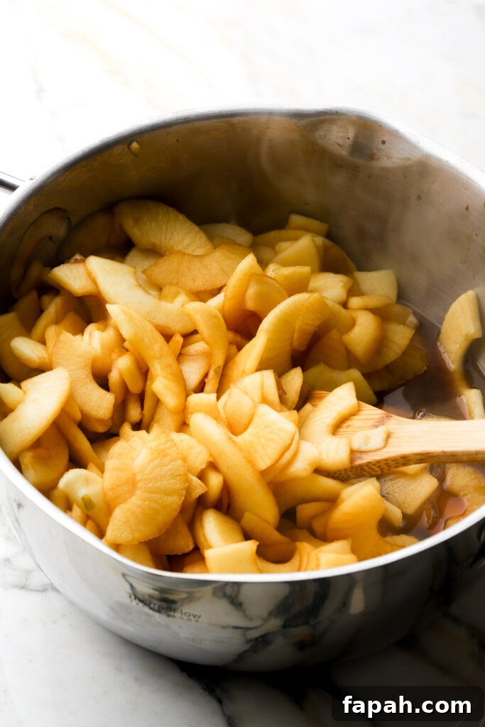 apples cooked for just 5 minutes