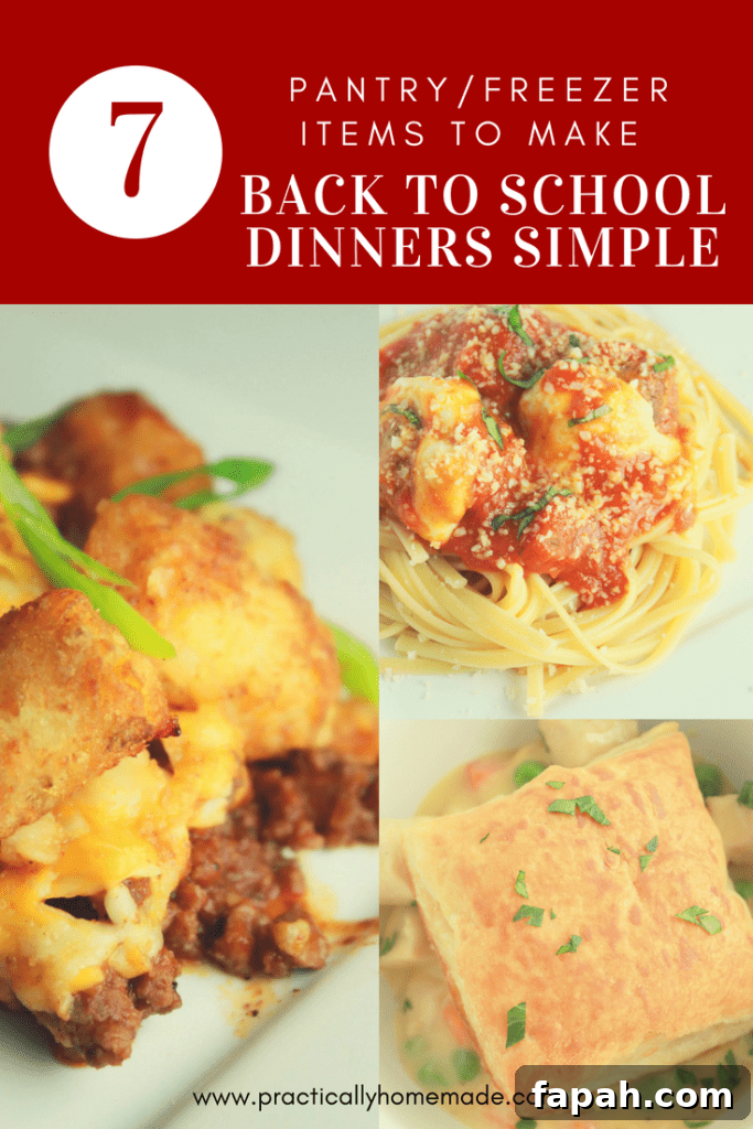 7 Pantry and Freezer Staples for Quick Back-to-School Dinners 2 back to school meal planning | pantry items to always have on hand | freezer ingredients | back to school dinners | meal planning | simple meal planning