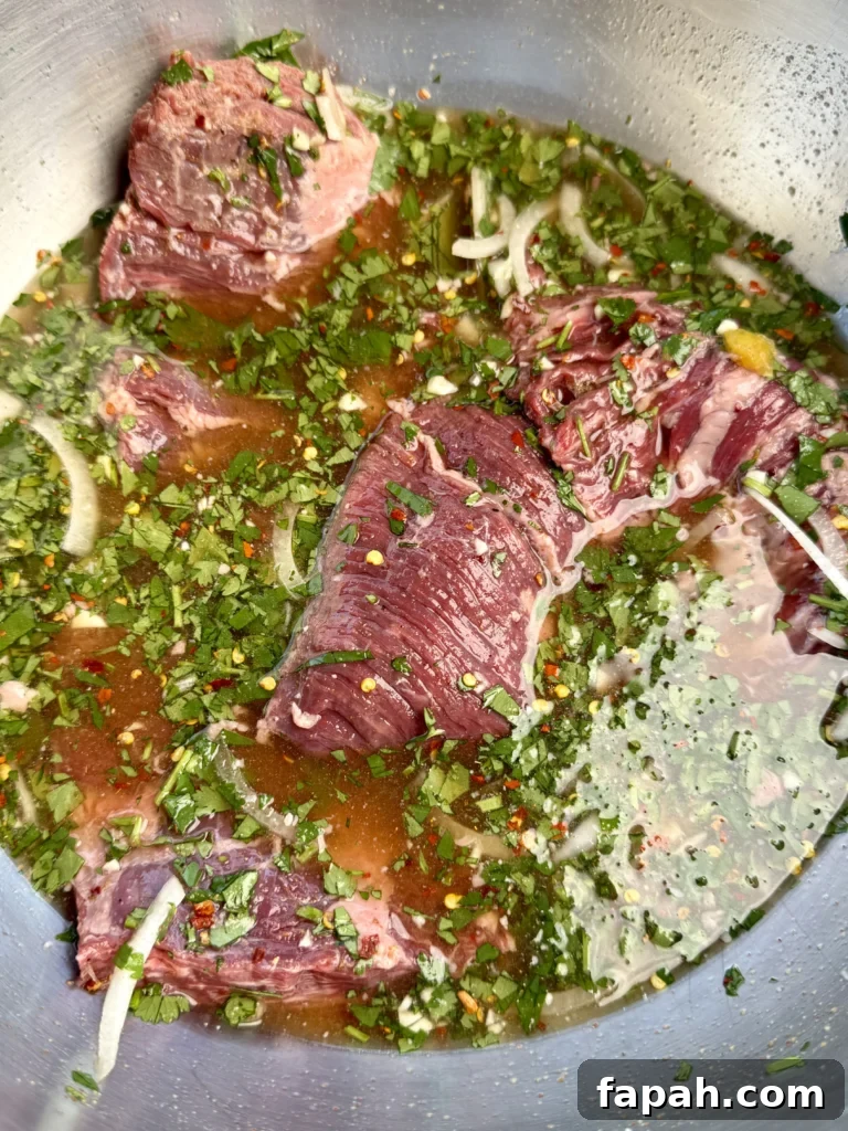 marinaded steak