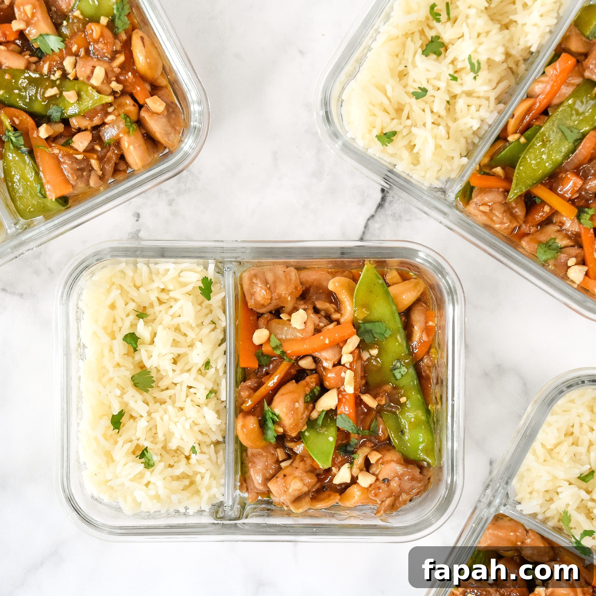 Easy Cashew Chicken Meal Prep