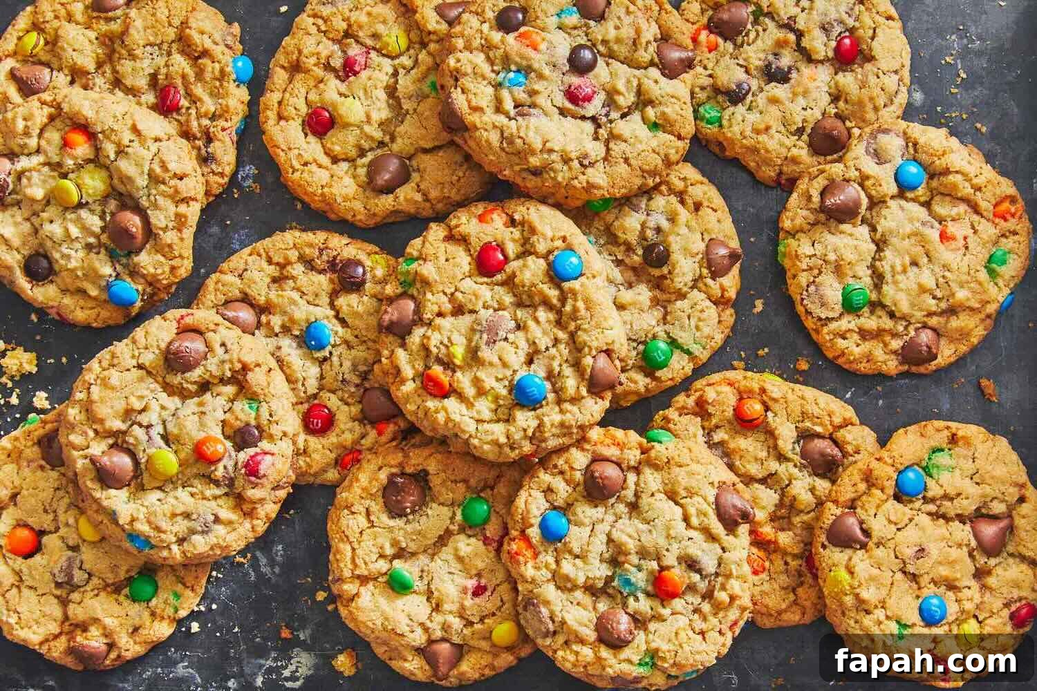 Chewy Monster Cookie Recipe with Peanut Butter, Oats & M&Ms 3 monster-cookies-recipe