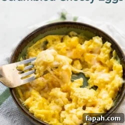 Cheesy Microwave Scrambled Eggs in 2 Minutes 2 Microwave Scrambled Eggs Recipe | BestRecipeBox.com