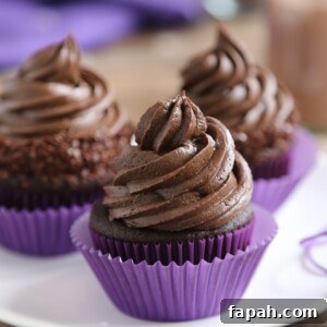 Chocolate Cupcakes with Triple Chocolate Frosting | From SugarHero.com