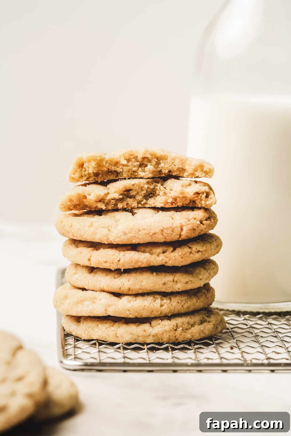 brown butter sugar cookies cooling on a wire rack