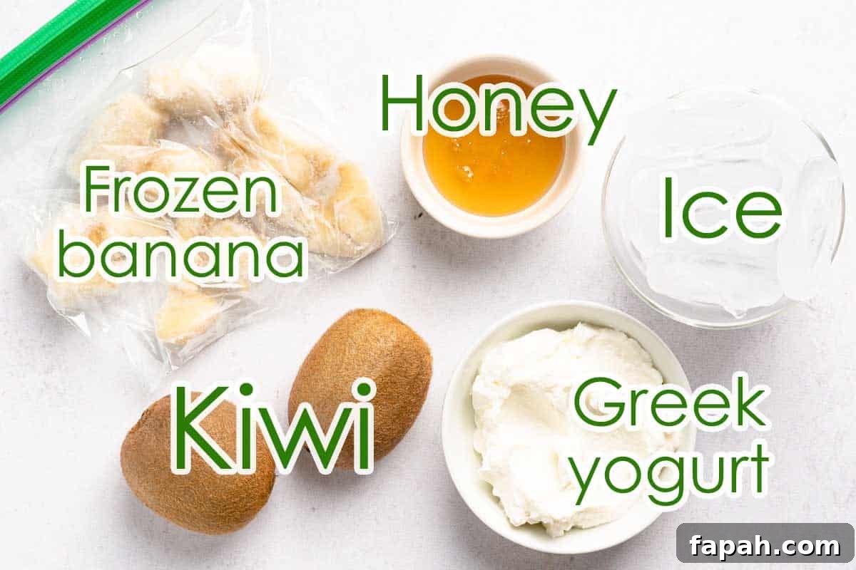 recipe ingredients with text labels