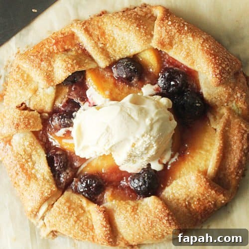 Easy Cherry Peach Galette Recipe - Chenée Today