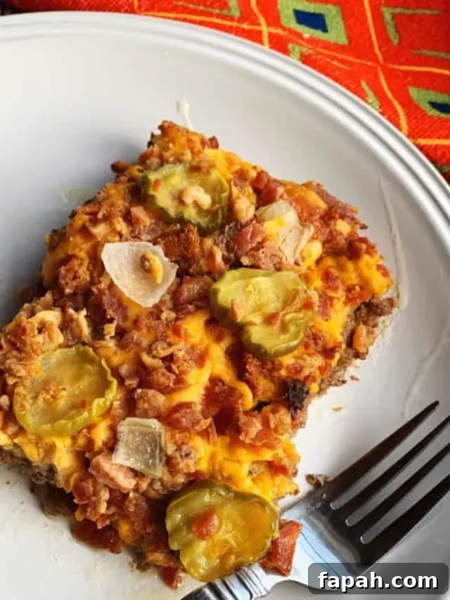 Keto Bacon Cheeseburger Casserole (Low-Carb Recipe) 7 serving cheeseburger casserole