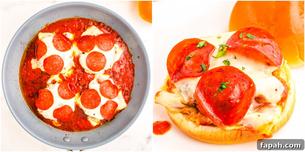 Pizza Burger Recipe: How to Make Savory Pizza-Style Burgers 7 The cheese melted on the burgers and then placed on toasted buns.