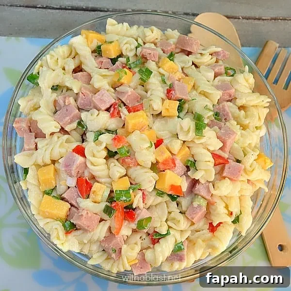 Ham and Cheese Pasta Salad