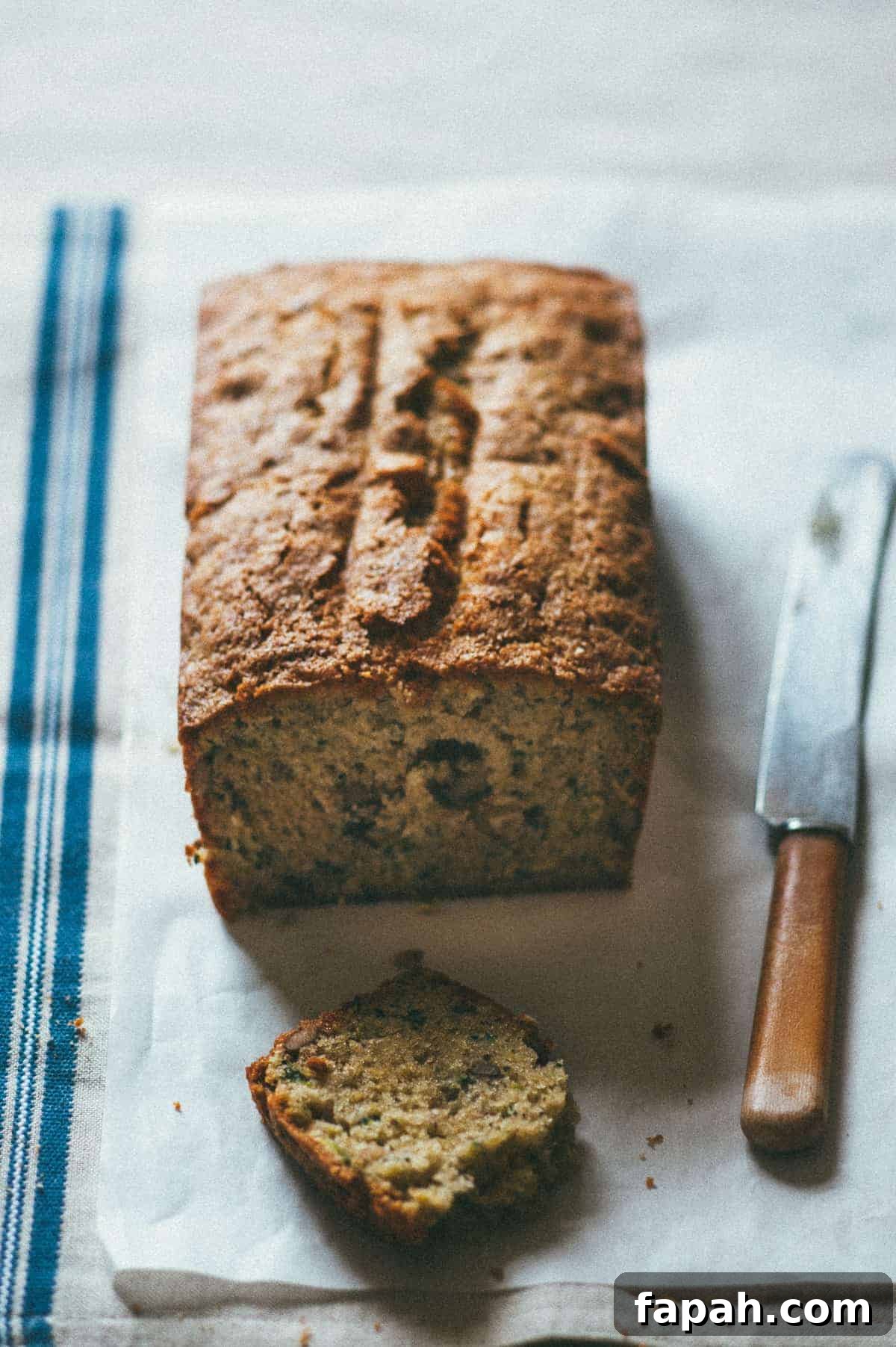 a sliced rectangular cake made with zucchini