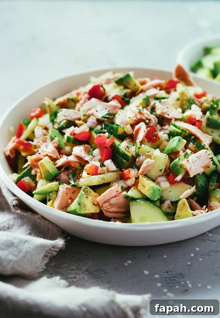 60 Delicious Whole30 Recipes for Every Meal and Snack 36 close-up of tuna salad on a white plate