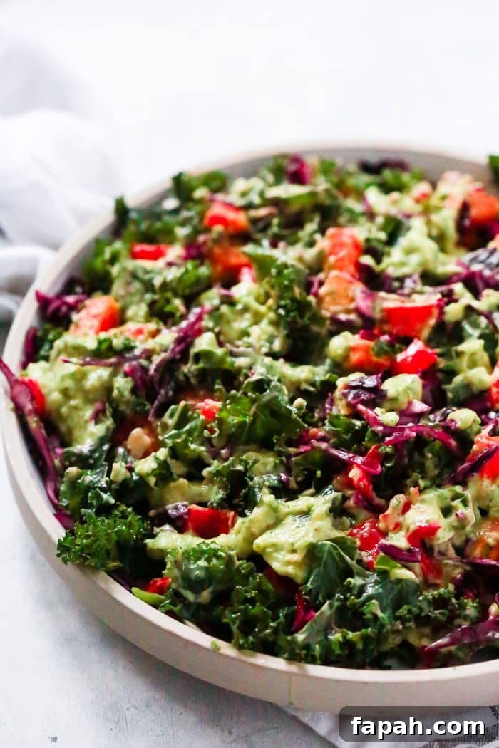 60 Delicious Whole30 Recipes for Every Meal and Snack 38 close-up of kale salad on a grey plate